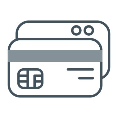 Kredi kartı simge vektör beyaz arka plan üzerinde kredi kartı şeffaf işareti izole