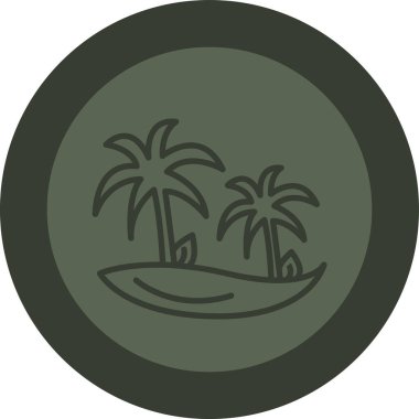 Hindistan cevizi ağacı. Web simgesi