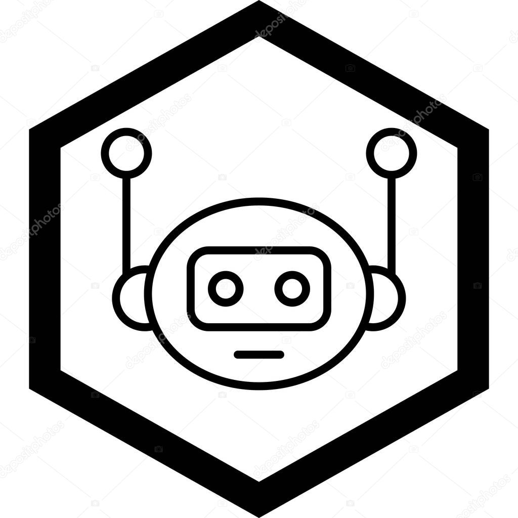 Virtual Assistant web icon, vector illustration