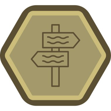 Yol işaretinin vektör illüstrasyonu