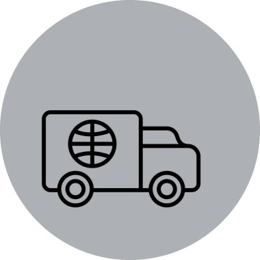 Kamyon. Web simgesi basit illüstrasyon