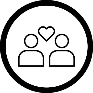 Aşk simgesinin vektör illüstrasyonu