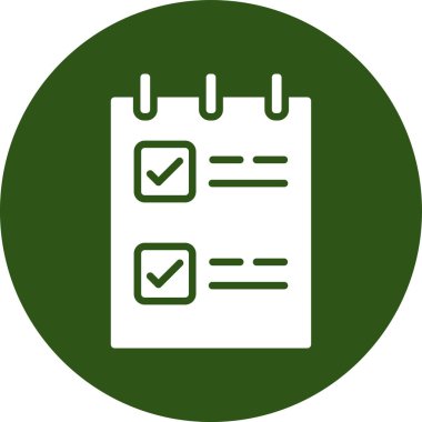 Kontrol listesi. Web simgesi basit tasarım