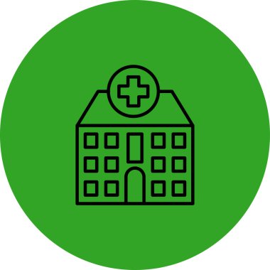 Hastane binası vektör simgesi