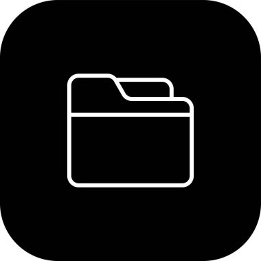 Klasör dosya simgesini, vektör çizim