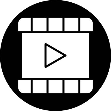 video. Web simgesi basit illüstrasyon