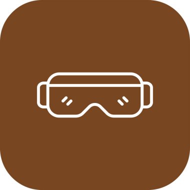 gözlük simgesi, vektör illüstrasyonu