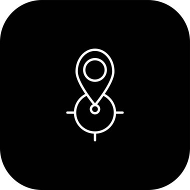 Vektör konumu simge illüstrasyonu