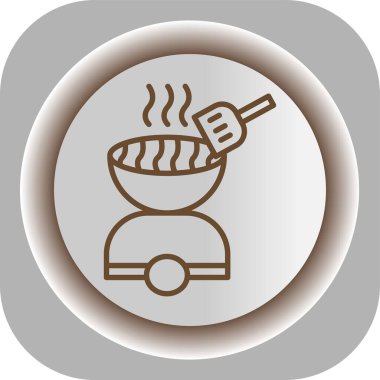 Benzersiz kahve vektör çizgisi simgesi