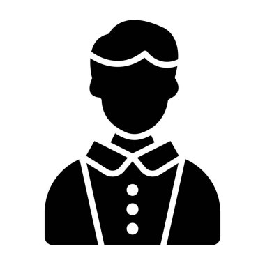 avatar kadın simge vektör çizimi