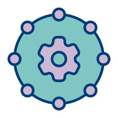 Parçacık blok biçim simgesiyle covid 19 virüsü