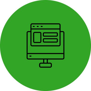 Bilgisayar simgesinin vektör illüstrasyonu