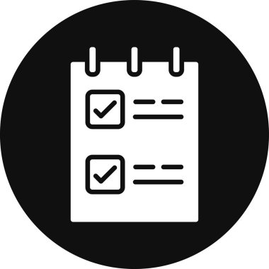 Kontrol listesi. Web simgesi basit tasarım