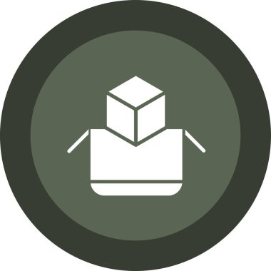 Boks yap. Web simgesi vektör illüstrasyonu