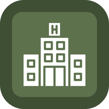 Hastane binası vektör simgesi.