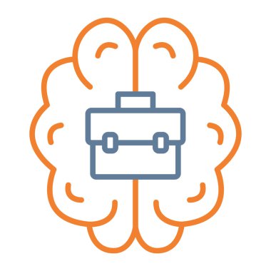 İnsan kafası simgesi olan bir beyin