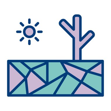 Doğa simgesinin vektör illüstrasyonu