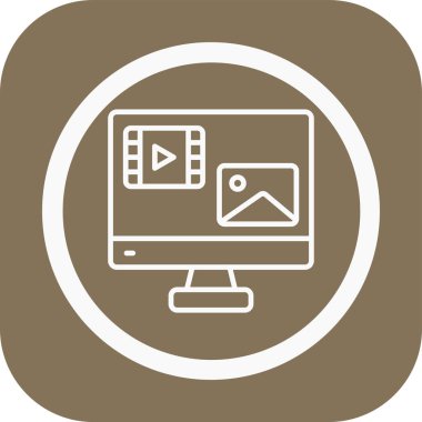 video simgesi, vektör illüstrasyonu