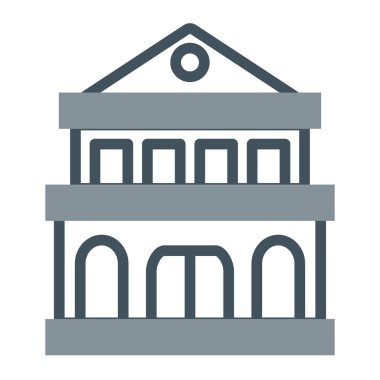 Bina. Web simgesi basit illüstrasyon