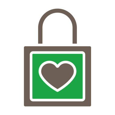 glyph düz vektör desenini kilitle