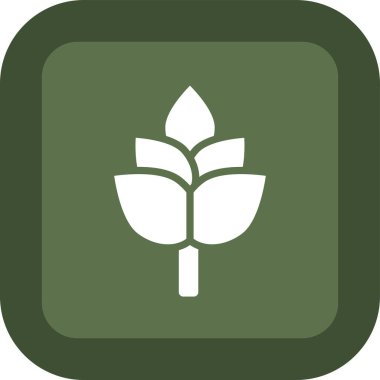 Bir bitki simgesinin vektör illüstrasyonu