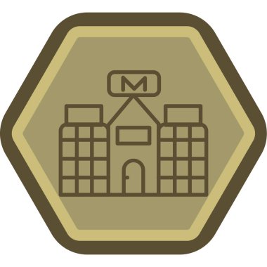 Moda tarzında izole edilmiş otel simgesi