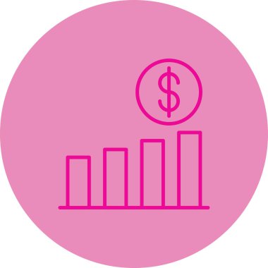 Dolar işareti vektör simgesi