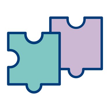 yapboz parçaları simgesi, vektör illüstrasyonu