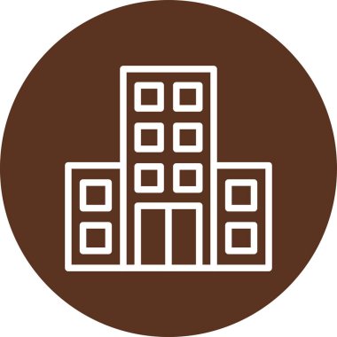 Bina. Web simgesi basit illüstrasyon