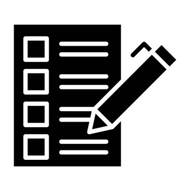 Kontrol listesi vektör düz simgesi
