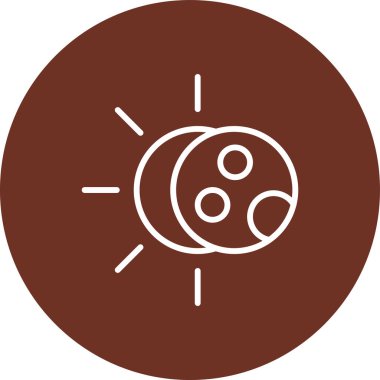 Güneş enerjisi simgesinin vektör illüstrasyonu