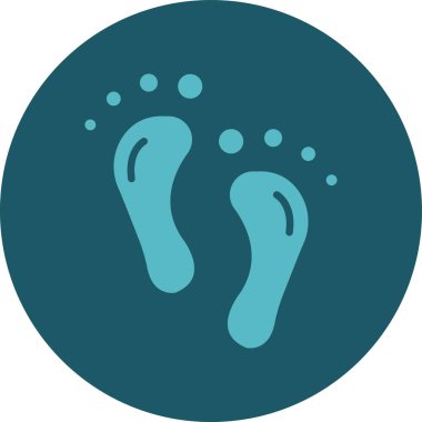 Bir ayak izi simgesinin vektör çizimi