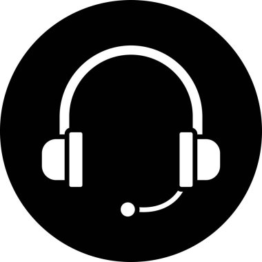 kulaklık simgesi vektör illüstrasyonu