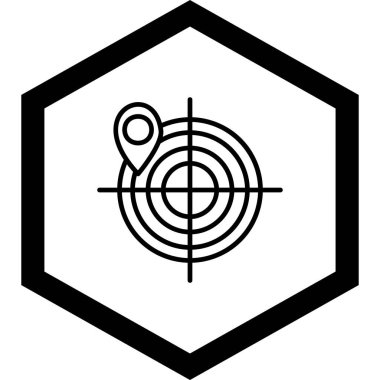 Hedef. Web simgesi basit illüstrasyon