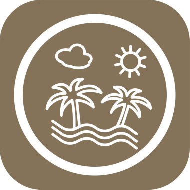 Vektör palmiye ağaç simgesiyle