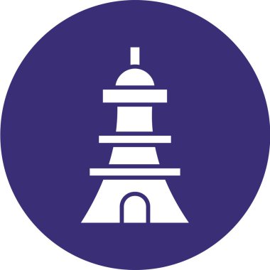 Bir bina simgesinin vektör illüstrasyonu