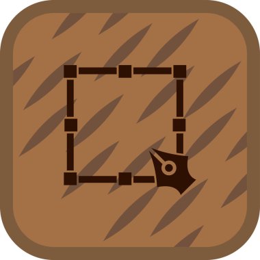 Ahşap işaret simgesinin vektör çizimi