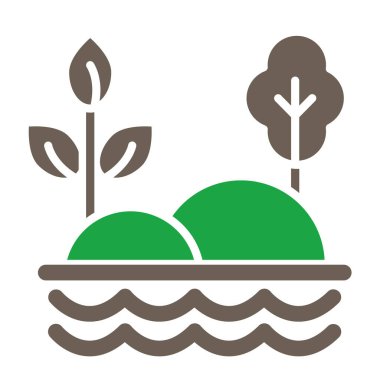 Ekoloji düz vektör simgesi