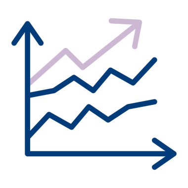 iş grafiği simgesi, vektör illüstrasyonu