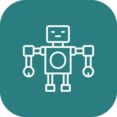 Robot simgesi soyut arkaplanda izole edildi