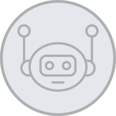 Bir robot yüzünün vektör illüstrasyonu