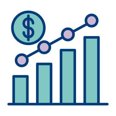 büyüme grafik vektörü simgesi