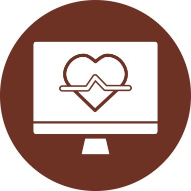 Kalp monitörü vektör simgesi modern illüstrasyon