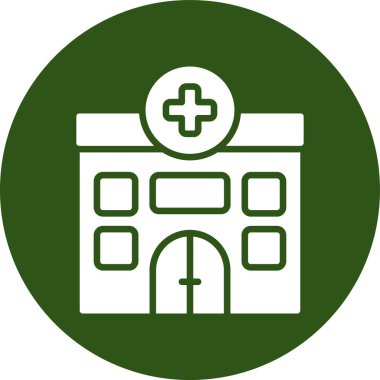 Doktorlar Ofisi web simgesi, vektör illüstrasyonu