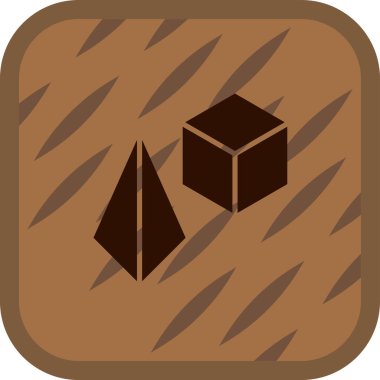 küp simgesi, illüstrasyon, düz tasarım biçimi