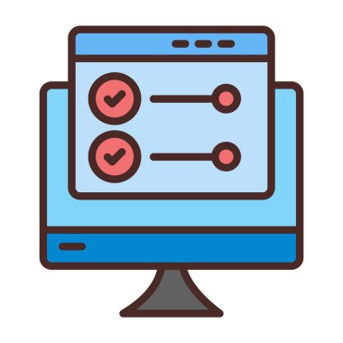 Dizüstü bilgisayar simgesi vektör çizimi