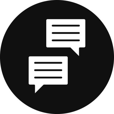 baloncuk sohbet ileti simgesi ana hat biçiminde