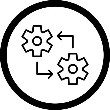 vektör simgesi modern basit illüstrasyon, dişli