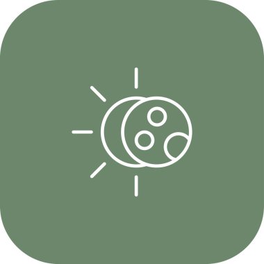 Güneş simgesinin vektör illüstrasyonu