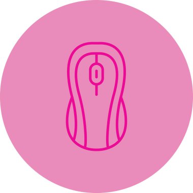 Elinde fare olan bir kadının vektör çizimi